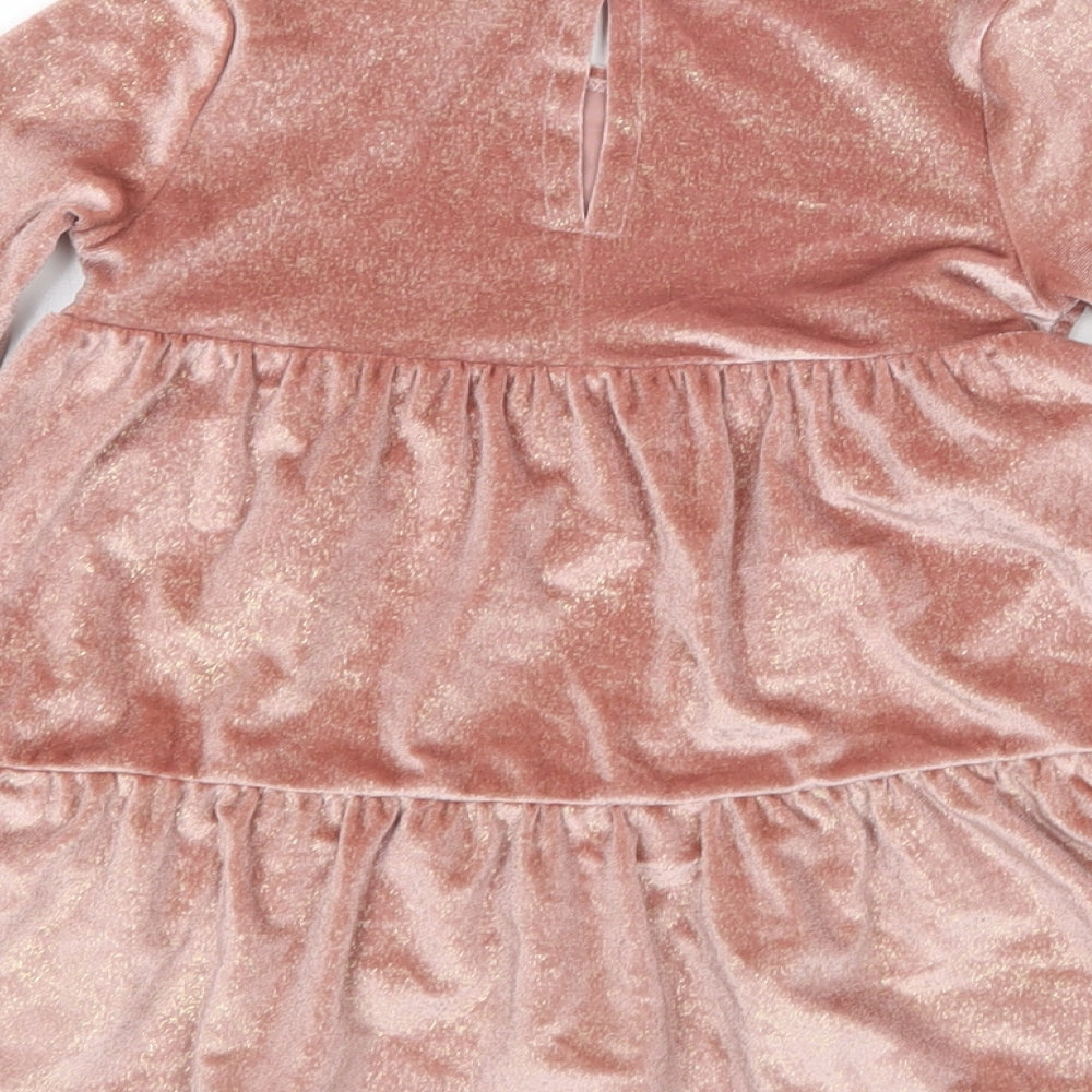 George Girls Pink  Polyester A-Line  Size 18-24 Months  Round Neck