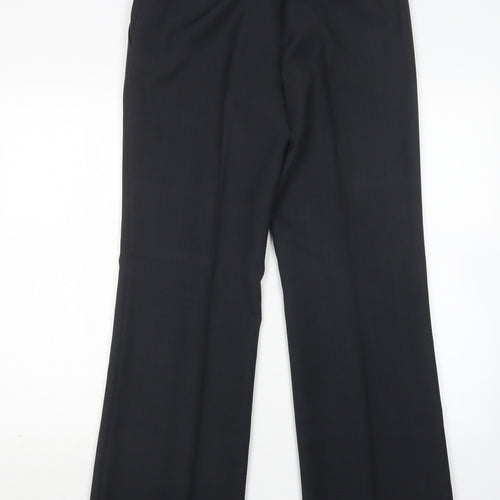 Papaya Womens Black  Polyester Trousers  Size 12 L30 in Regular