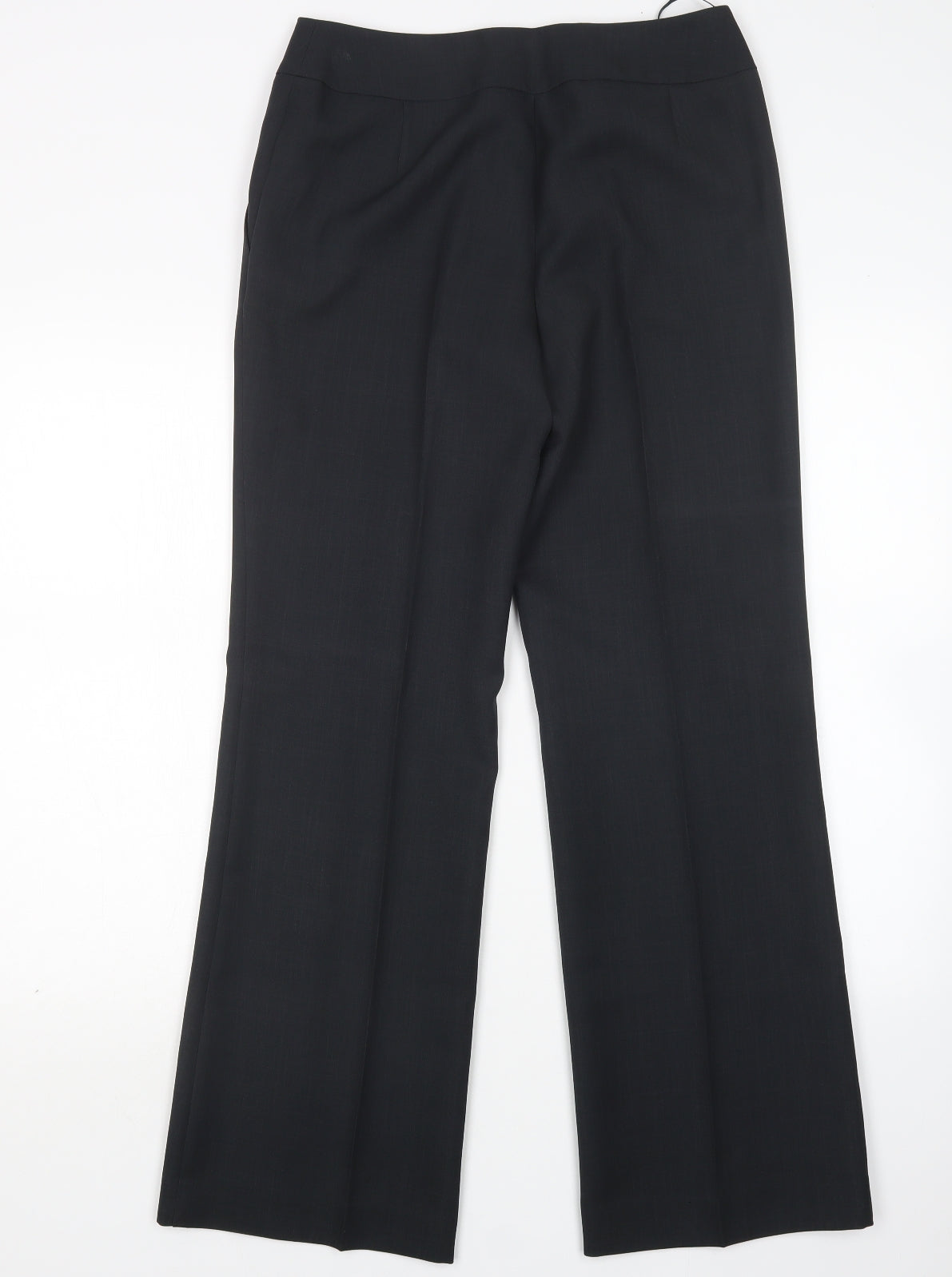 Papaya Womens Black  Polyester Trousers  Size 12 L30 in Regular