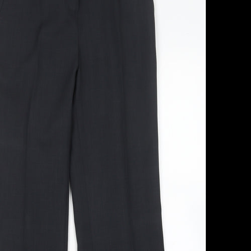 Papaya Womens Black  Polyester Trousers  Size 12 L30 in Regular