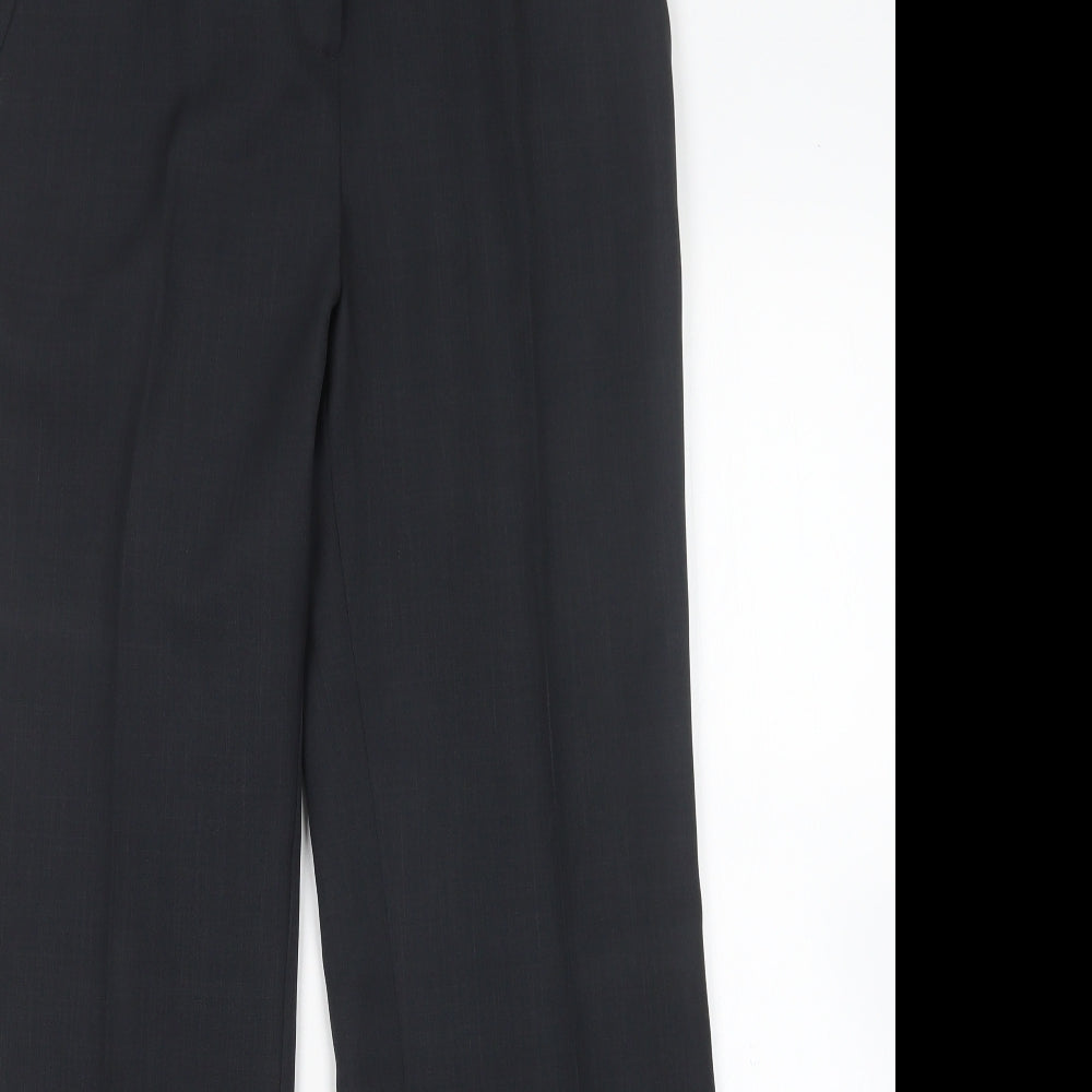 Papaya Womens Black  Polyester Trousers  Size 12 L30 in Regular