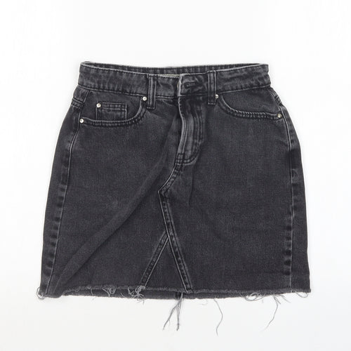 Denim Co Womens Black  Cotton Mini Skirt Size 4