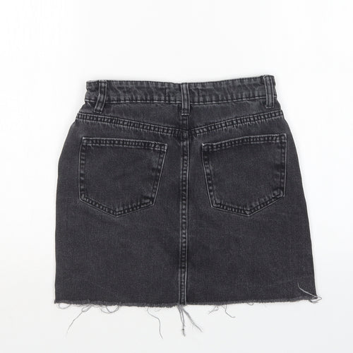 Denim Co Womens Black  Cotton Mini Skirt Size 4