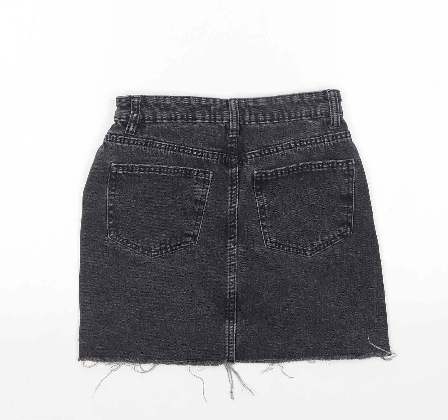 Denim Co Womens Black  Cotton Mini Skirt Size 4