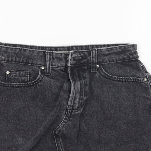 Denim Co Womens Black  Cotton Mini Skirt Size 4