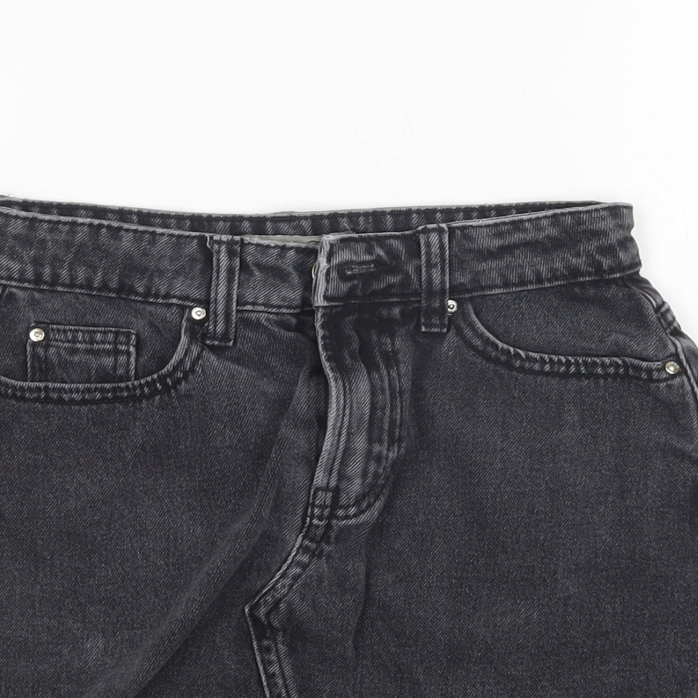 Denim Co Womens Black  Cotton Mini Skirt Size 4