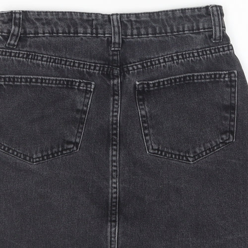 Denim Co Womens Black  Cotton Mini Skirt Size 4