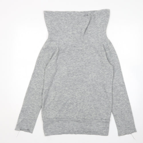 Preownr Womens Grey Roll Neck   Pullover Jumper Size XL