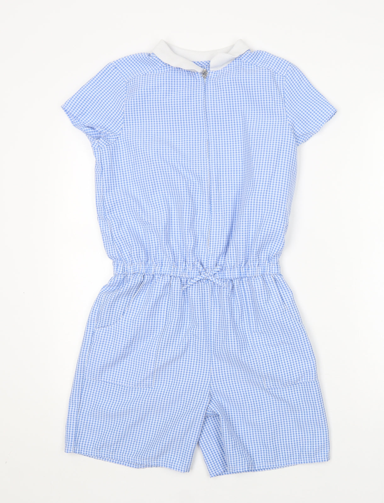 George Girls Multicoloured Check Polyester Playsuit One-Piece Size 12-13 Years