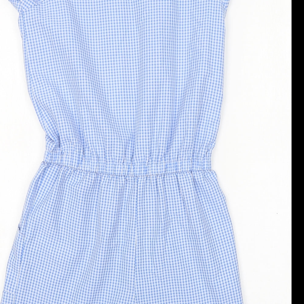 George Girls Multicoloured Check Polyester Playsuit One-Piece Size 12-13 Years