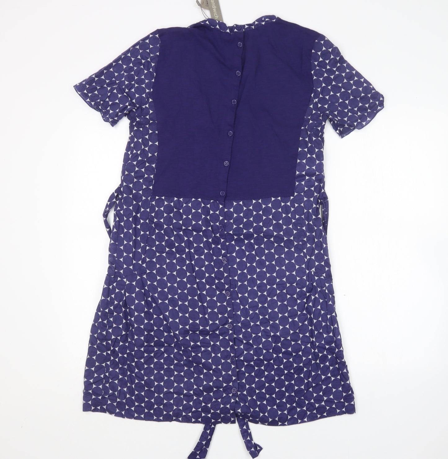 Sandwich Womens Multicoloured Polka Dot Cotton A-Line  Size 8  Round Neck