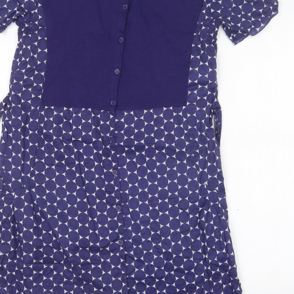 Sandwich Womens Multicoloured Polka Dot Cotton A-Line  Size 8  Round Neck