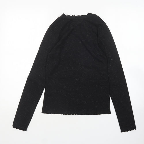 Primark Womens Black  Polyester Basic T-Shirt Size S Round Neck