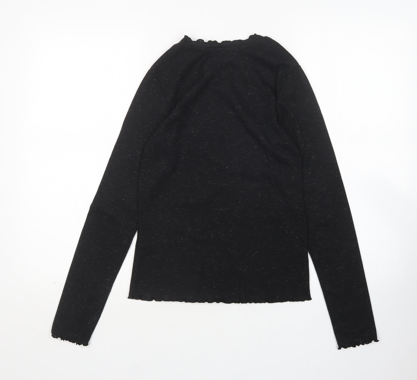 Primark Womens Black  Polyester Basic T-Shirt Size S Round Neck