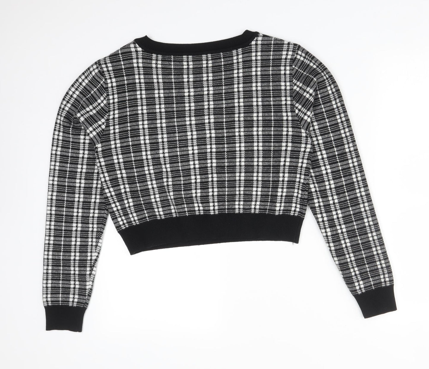 Primark Womens Multicoloured Plaid Viscose Pullover Sweatshirt Size M