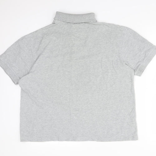 Easy Mens Grey  Cotton  Polo Size L Collared
