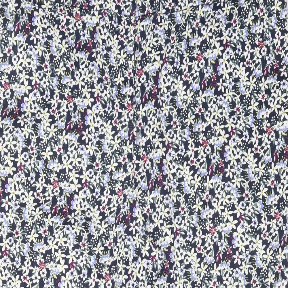 TU Womens Multicoloured Floral Cotton Chino Trousers Size 18 L21 in Regular