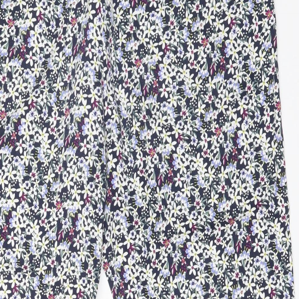 TU Womens Multicoloured Floral Cotton Chino Trousers Size 18 L21 in Regular