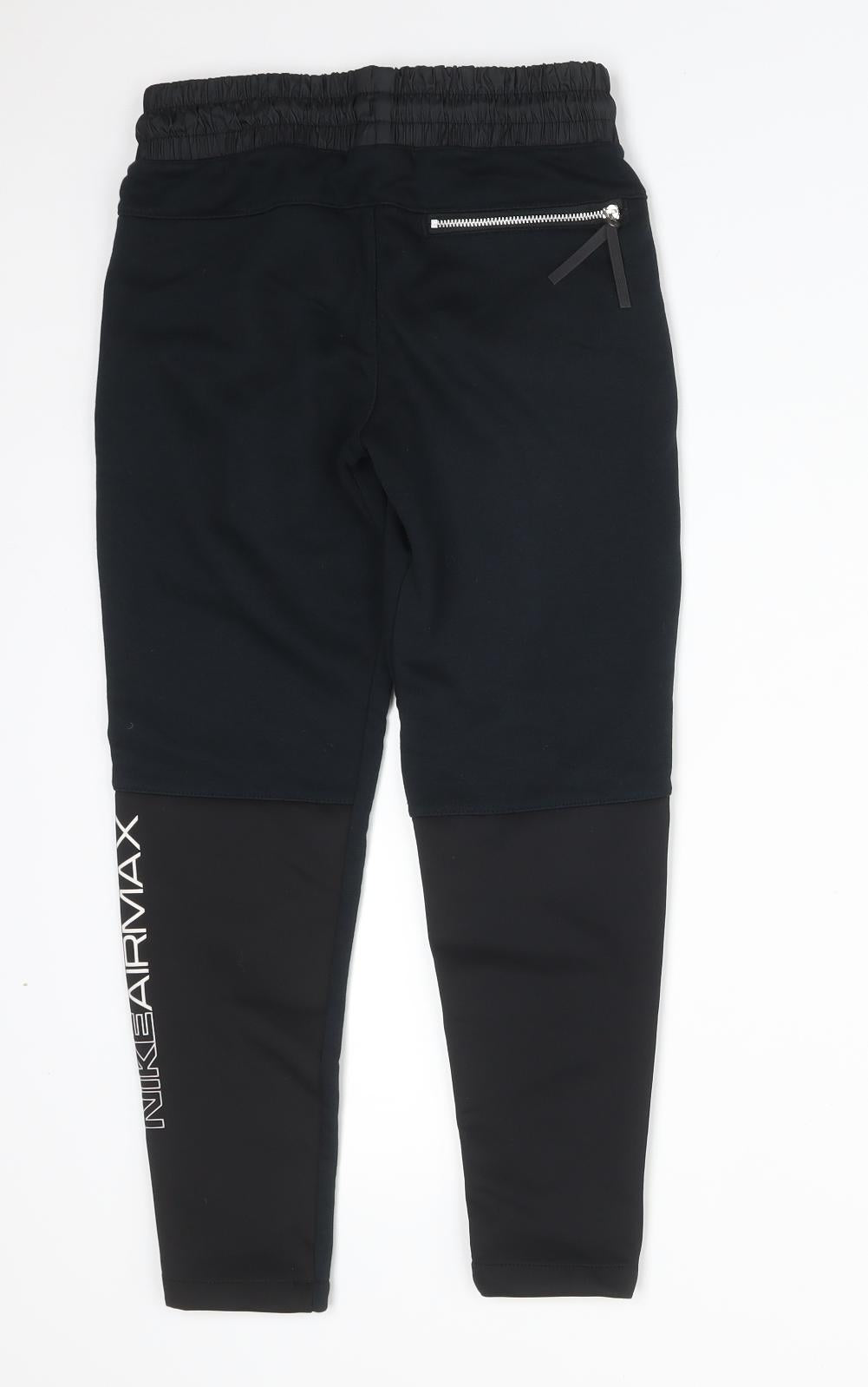 Nike Boys Black  Cotton Jogger Trousers Size 8-9 Years  Regular