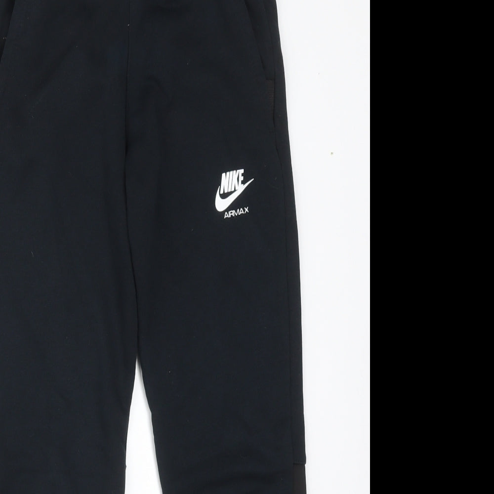 Nike Boys Black  Cotton Jogger Trousers Size 8-9 Years  Regular