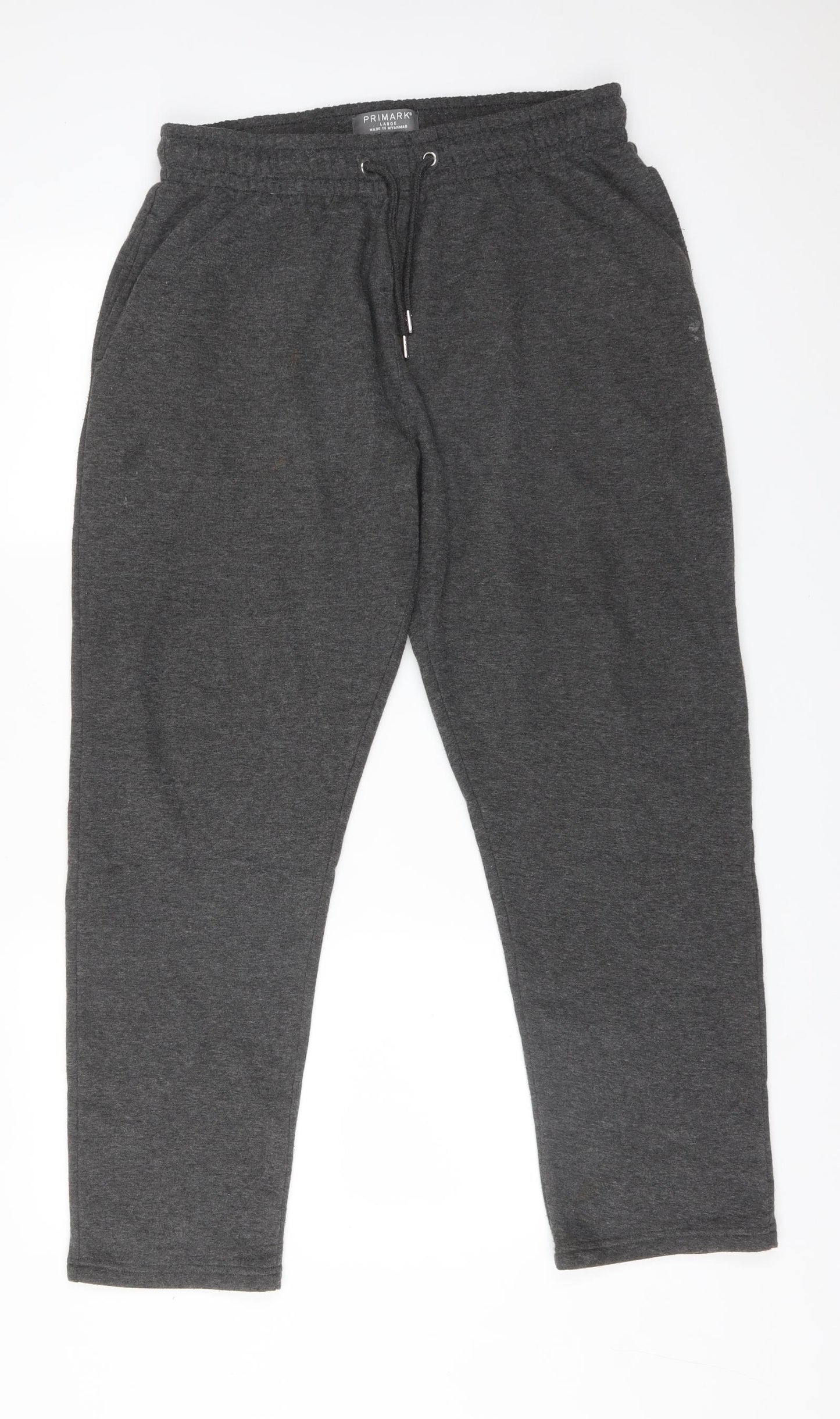 Primark Mens Grey  Polyester Jogger Trousers Size L L29 in Regular