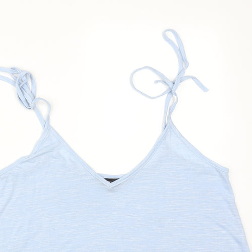 New Look Womens Blue  Polyester Camisole T-Shirt Size 12 V-Neck