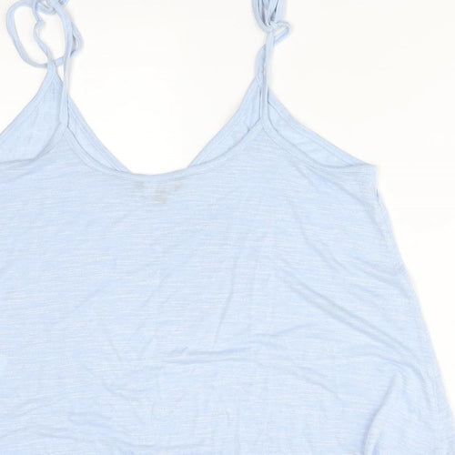 New Look Womens Blue  Polyester Camisole T-Shirt Size 12 V-Neck