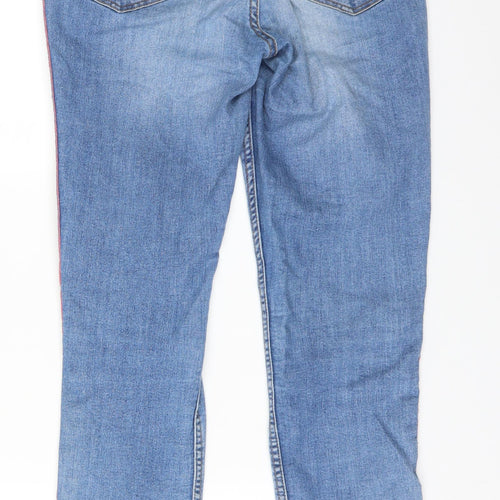H&M Womens Blue  Cotton Skinny Jeans Size 10 L30 in Regular
