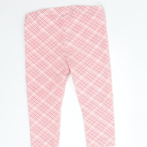 H&M Girls Pink Houndstooth Cotton  Leggings Size 18 Months   - DISNEY