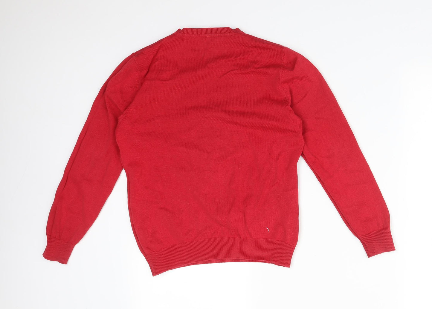 George Boys Red  Cotton Pullover Sweatshirt Size 9-10 Years