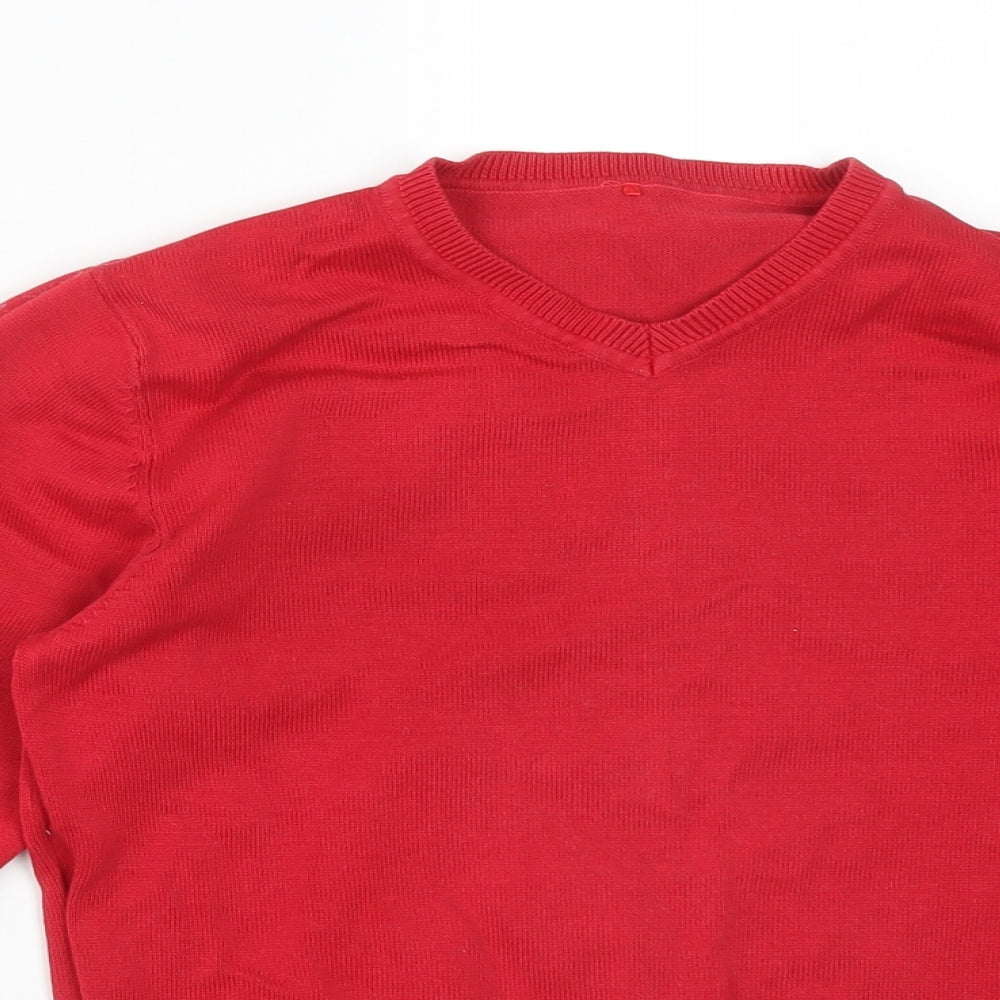 George Boys Red  Cotton Pullover Sweatshirt Size 9-10 Years