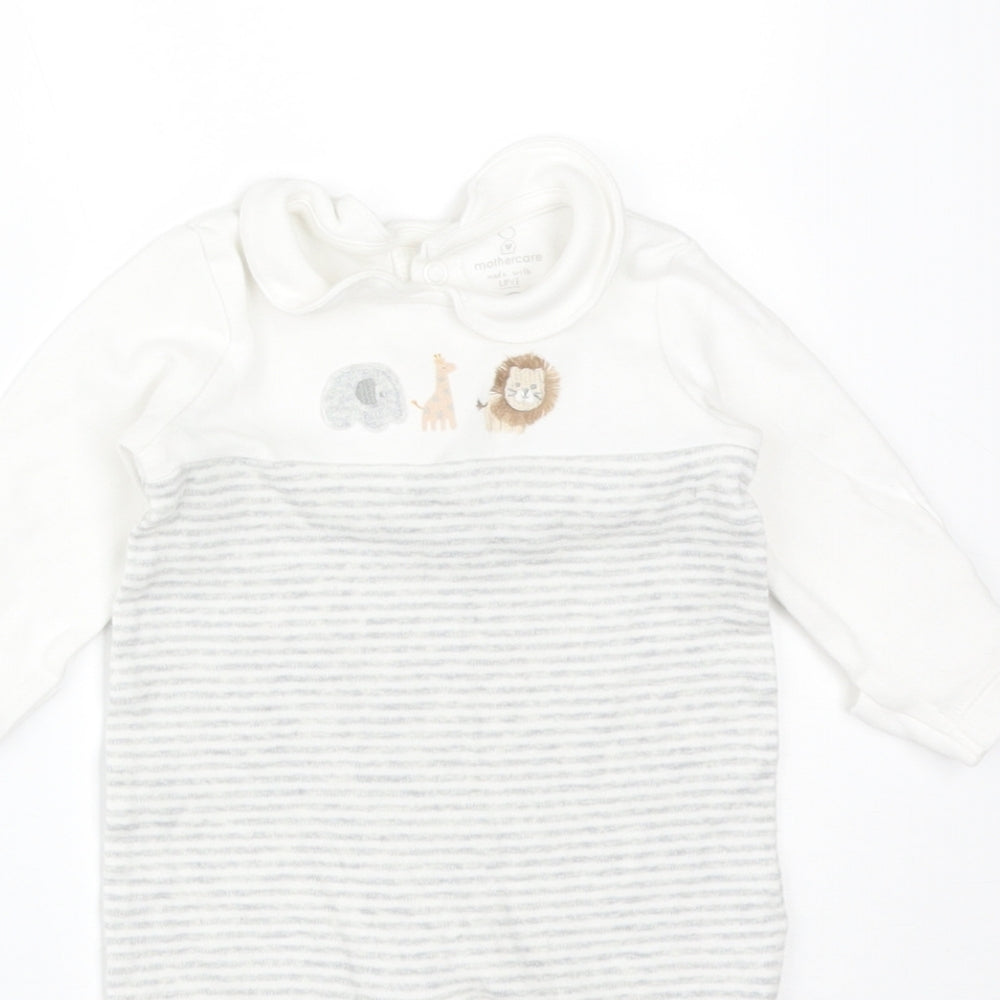 Mothercare Baby Multicoloured Striped Cotton Babygrow One-Piece Size Newborn   - ELEPHANT GIRAFFE LION