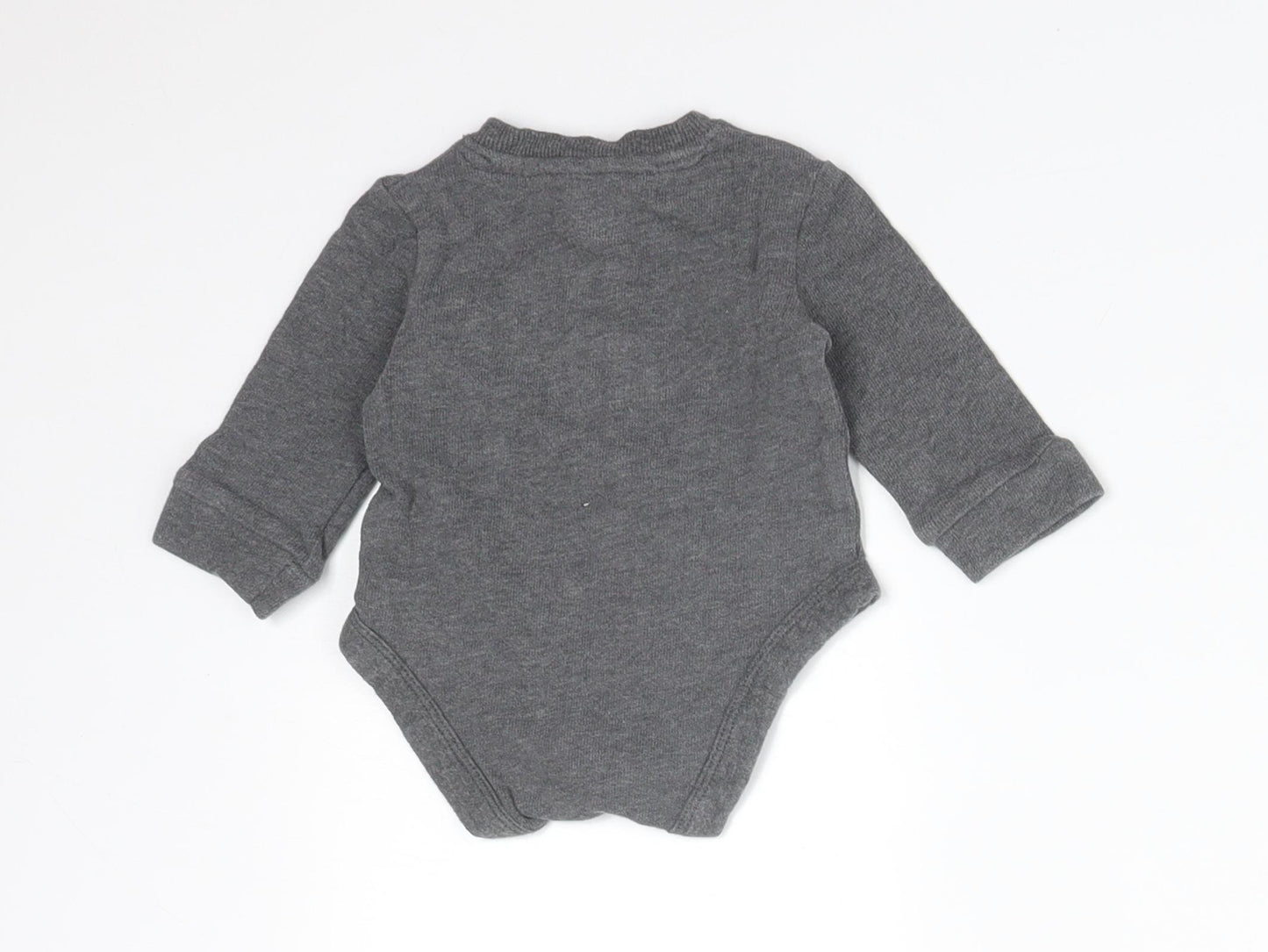 George Boys Grey  Cotton Babygrow One-Piece Size 0-3 Months