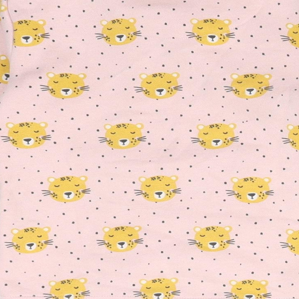 F&F Girls Pink Spotted Cotton Pullover Sweatshirt Size 3-4 Years   - CHEETAH