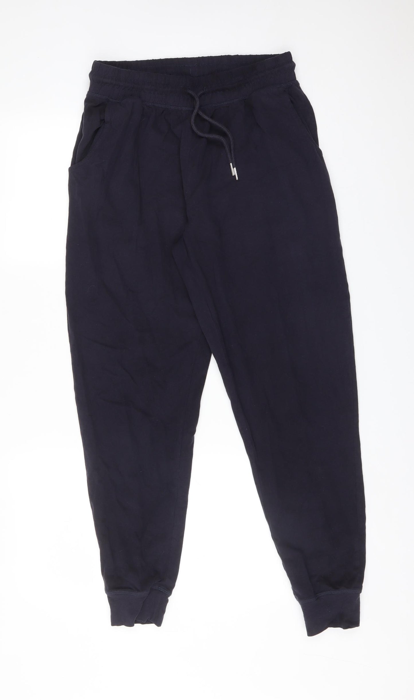 NEXT Womens Blue  Cotton Jogger Trousers Size 10 L29 in Regular