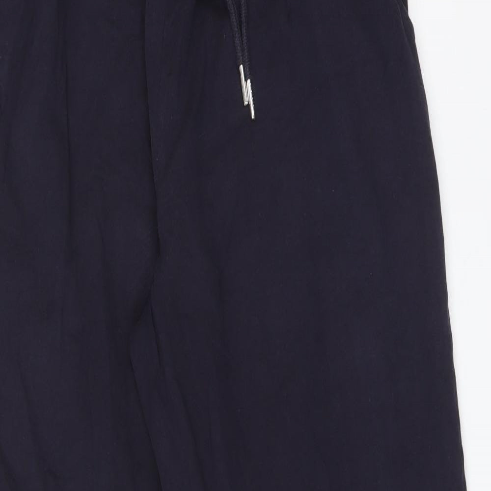 NEXT Womens Blue  Cotton Jogger Trousers Size 10 L29 in Regular