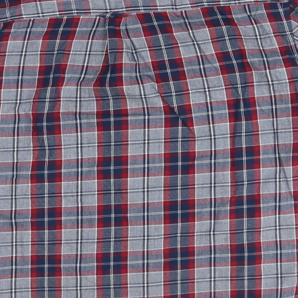 Maine Mens Multicoloured Plaid Cotton  Button-Up Size 2XL Collared