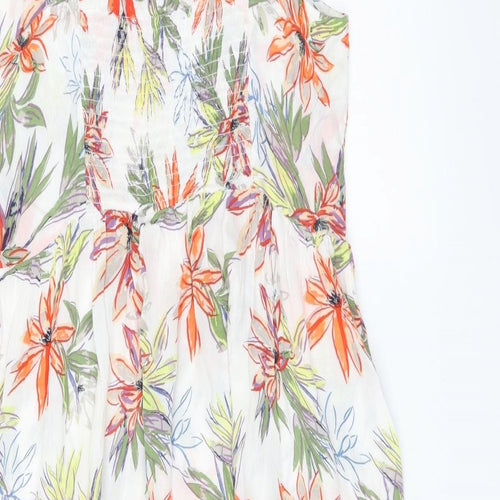 Debenhams Womens Multicoloured Floral Viscose A-Line  Size 16  V-Neck