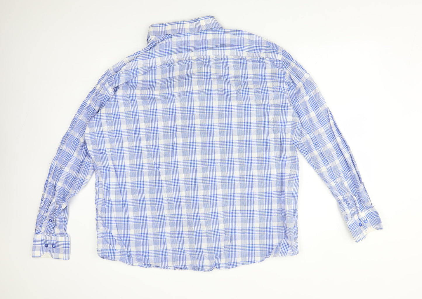 IV CUFF Mens Multicoloured Plaid Cotton  Button-Up Size 19.5 Collared