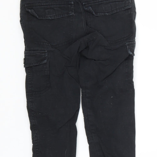 Nutmeg Boys Black  Cotton Carpenter Trousers Size 4-5 Years  Regular