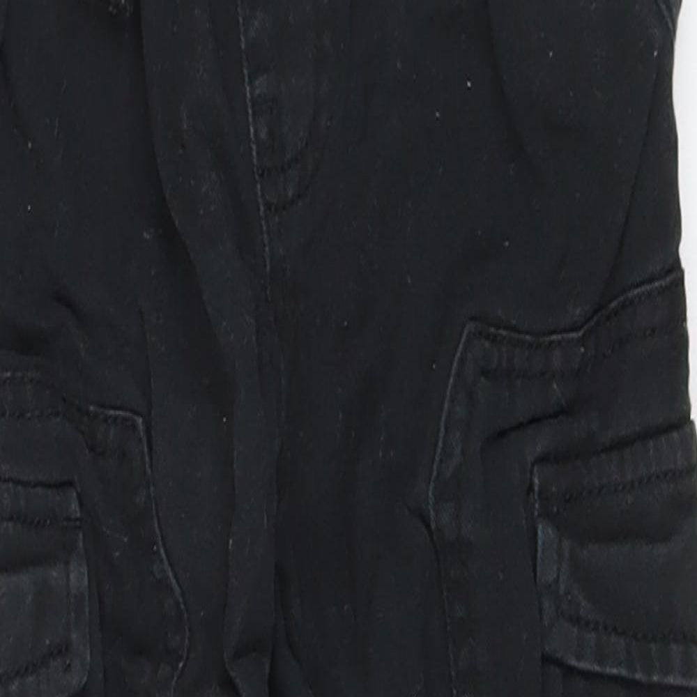 Nutmeg Boys Black  Cotton Carpenter Trousers Size 4-5 Years  Regular