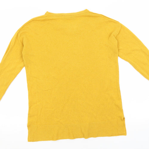 Select Womens Orange Roll Neck  Acrylic Pullover Jumper Size M