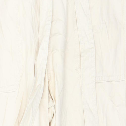 New Look Womens Ivory  Cotton Trousers  Size 12 L25 in Regular
