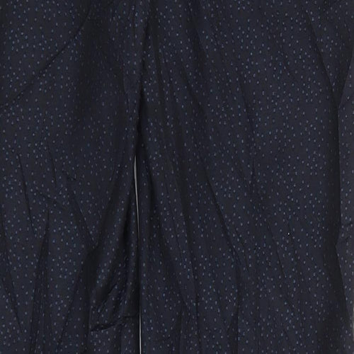 NEXT Womens Blue Polka Dot Polyester Trousers  Size 10 L30 in Regular