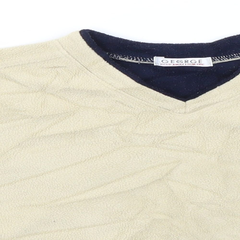 George Boys Green V-Neck  Polyester Pullover Jumper Size 2-3 Years