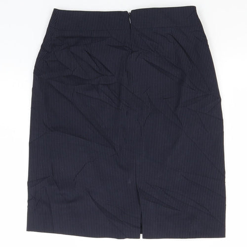 Uniqlo Womens Blue Striped Polyester Straight & Pencil Skirt Size 25 in