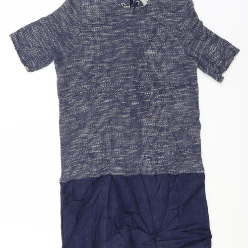 ASOS Womens Blue  Cotton Basic T-Shirt Size 8 Round Neck