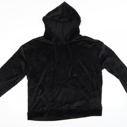 Preworn Womens Black  Cotton Pullover Hoodie Size 2XL