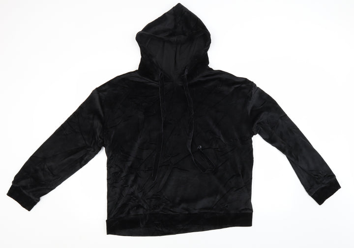 Preworn Womens Black  Cotton Pullover Hoodie Size 2XL