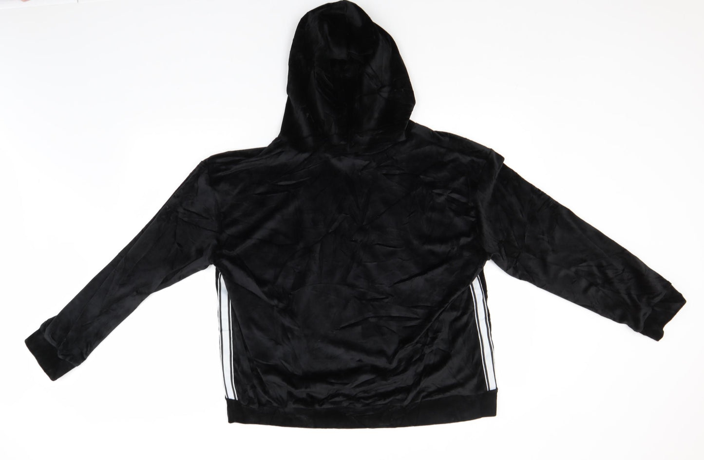 Preworn Womens Black  Cotton Pullover Hoodie Size 2XL